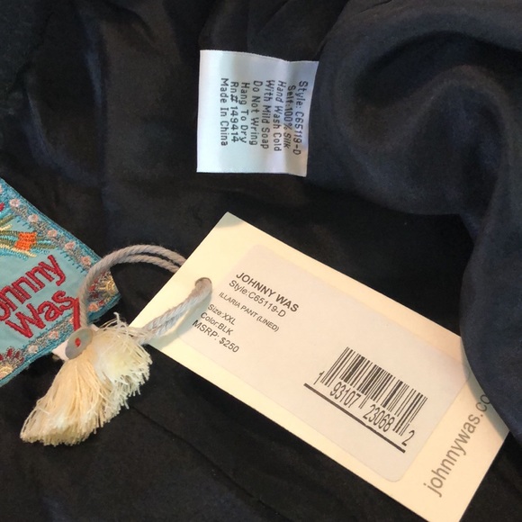 JOHNNY WAS Size XXL ILLARIA 100% Silk Pull-On Drawstring Elastic Waist $250 NEW - Picture 14 of 16